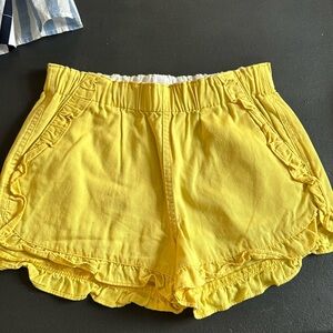 Crew cuts size 10 yellow ruffled shorts - great condition!